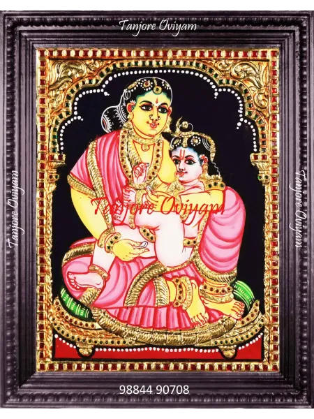 Authentic Yashodha Krishna Tanjore Painting